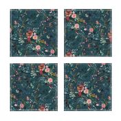 Fable floral (teal) MED