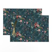 Fable floral (teal) MED