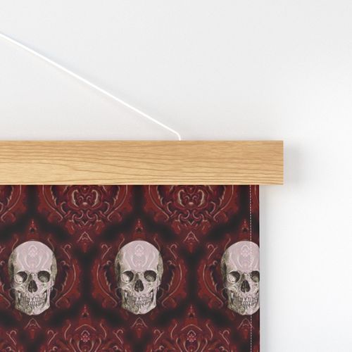 Red damask and skull