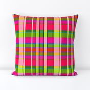 Happy Plaid - Pink and Green
