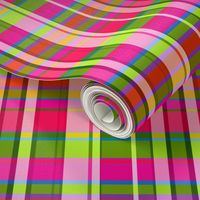 Happy Plaid - Pink and Green