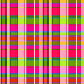 Happy Plaid - Pink and Green