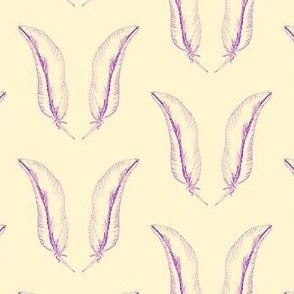 feather_1- lemon/violet