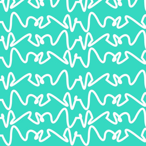 Scribble Stripe in Turquoise