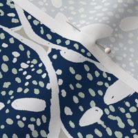 Sand Dollars on the Beach: Navy & Taupe