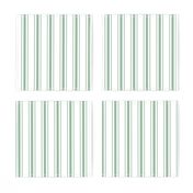 Mattress Ticking Narrow Striped Pattern in Moss Green and White