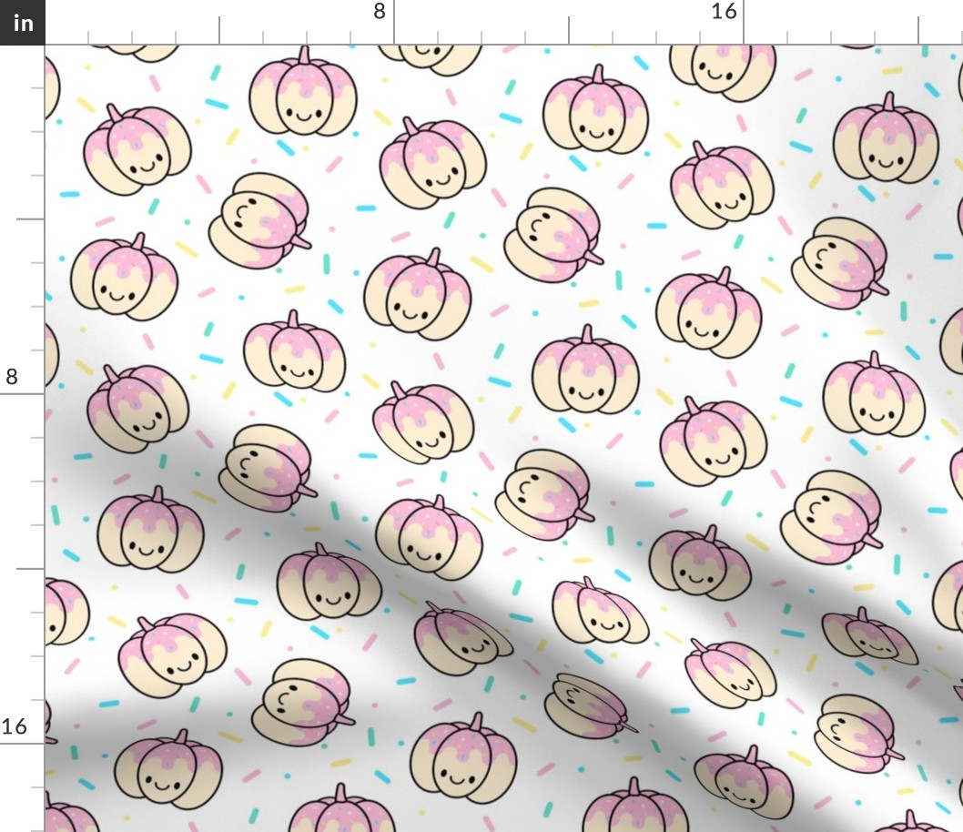 Pumpkin Pink Sprinkles on White Medium