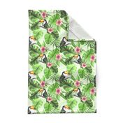 Tropical pattern with Toucans