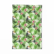 Tropical pattern with Toucans