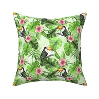 Tropical pattern with Toucans