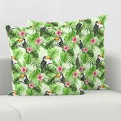 Tropical pattern with Toucans