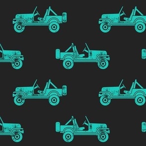 jeeps - blue on grey