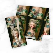 Marie Antoinette inspired white gowns baroque victorian green satin bows big hat beautiful lady woman tulle vintage blue white flowers floral shabby chic antique beauty rococo portraits  elegant gothic lolita egl 18th century neoclassical  historical roma