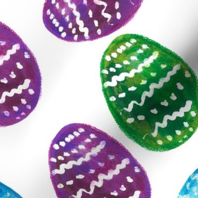 Watercolor easter eggs