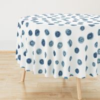 extra-large crayon polkadots in navy