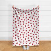 extra-large crayon polkadots in red
