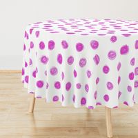 extra-large crayon polkadots in mad pink