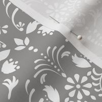 Gray damask pattern