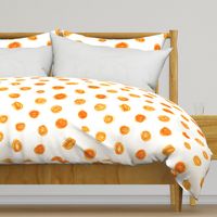 extra-large crayon polkadots in orange