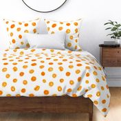 extra-large crayon polkadots in orange