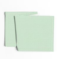 Circles and squares in Christmas green on white