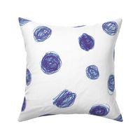 extra-large crayon polkadots in purple/blue