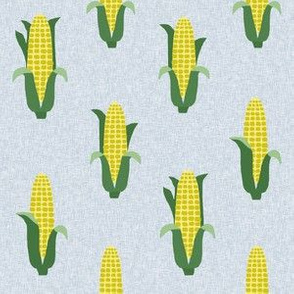 Corn vegetables vegan fabric summer foods grey