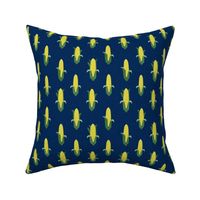 Corn vegetables vegan fabric summer foods blue