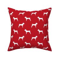 basenji  silhouette dog breed fabric red