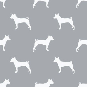 basenji  silhouette dog breed fabric grey