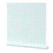 Circles and squares in pale turquoise on white