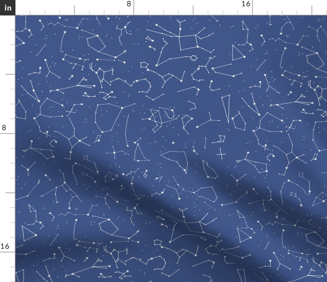 Constellations (approx. pantone 288u) Fabric | Spoonflower