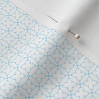 Circles and squares in baby blue on white