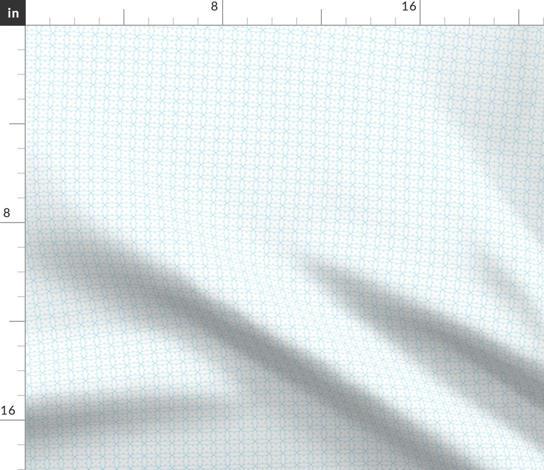 Circles and squares in baby blue on white