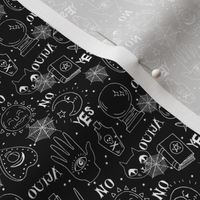 SMALL cute halloween pattern october fall themed fabric black and white print by andrea lauren