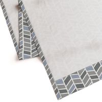 gray and blue herringbone