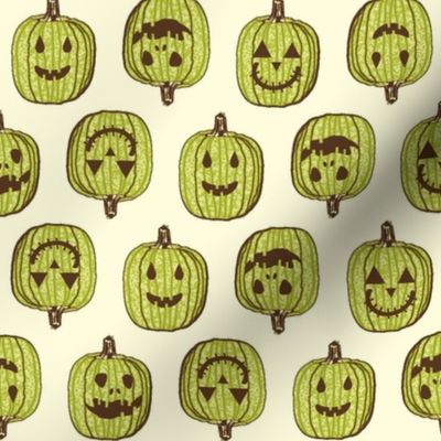 Happy Little Pumpkin Heads - Autumn Green