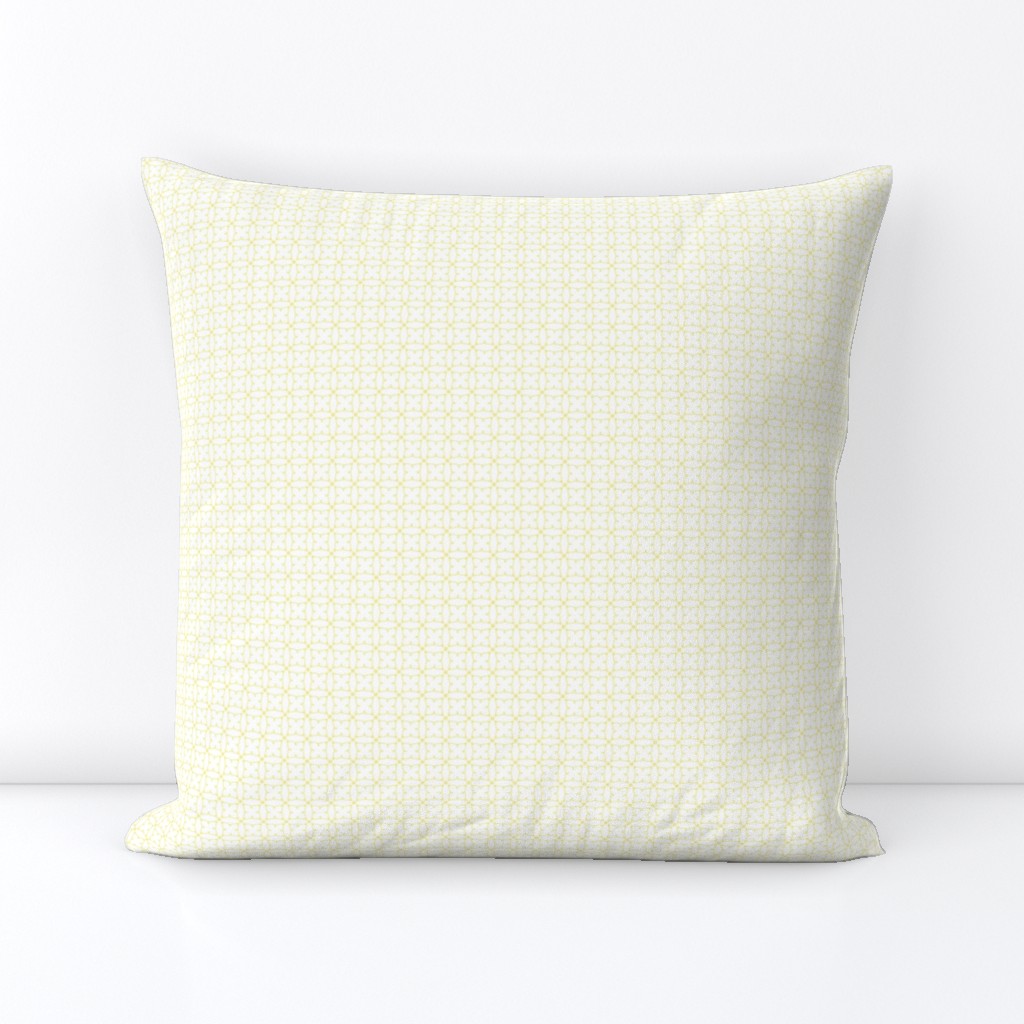 Circles and squares in pale yellow on white