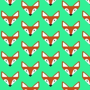 triangle fox in neon green smaller