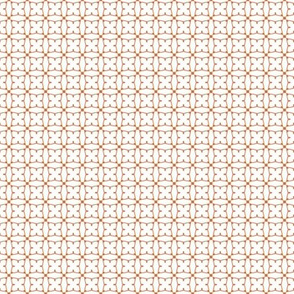 Circles and squares in coral on white