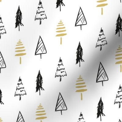 Christmas Trees – Black + Gold