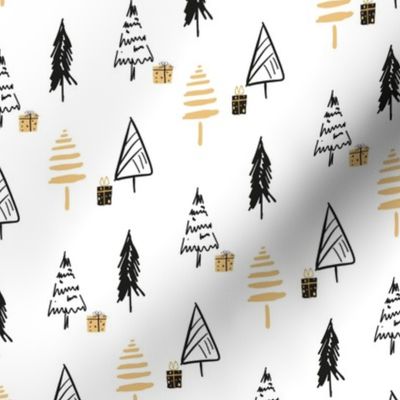Christmas Trees & Gifts – Black + Gold