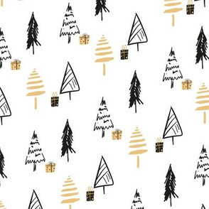 Christmas Trees & Gifts – Black + Gold