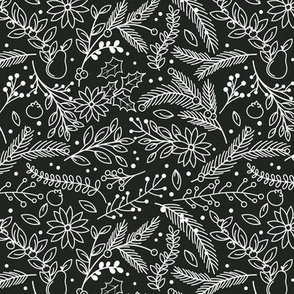 Pretty Holiday Fabric - Black