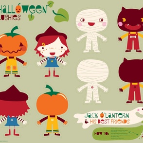Jack o' lantern and his best friends