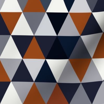 Navy and Rust Triangles