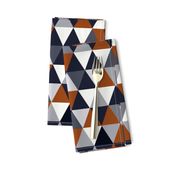 Navy and Rust Triangles