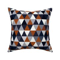 Navy and Rust Triangles