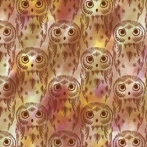 Watercolor Owls - Earthy