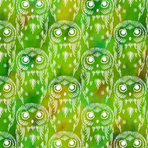 Watercolor Owls - Summer Field